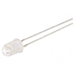 LED portocalie 5,1mm 5800-7000mcd 30° convex | Electronic-mag.ro | Componente Electronice