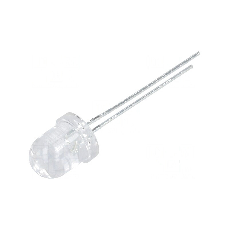 LED 8mm roșie 7000-9000mcd 30° convex | Electronic-mag.ro | Componente Electronice