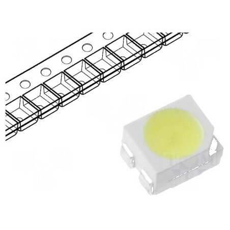 LED SMD 3528 PLCC2 roșie/verde 3,5x2,8mm 120° 20mA 20m | Electronic-mag.ro | Componente Electronice