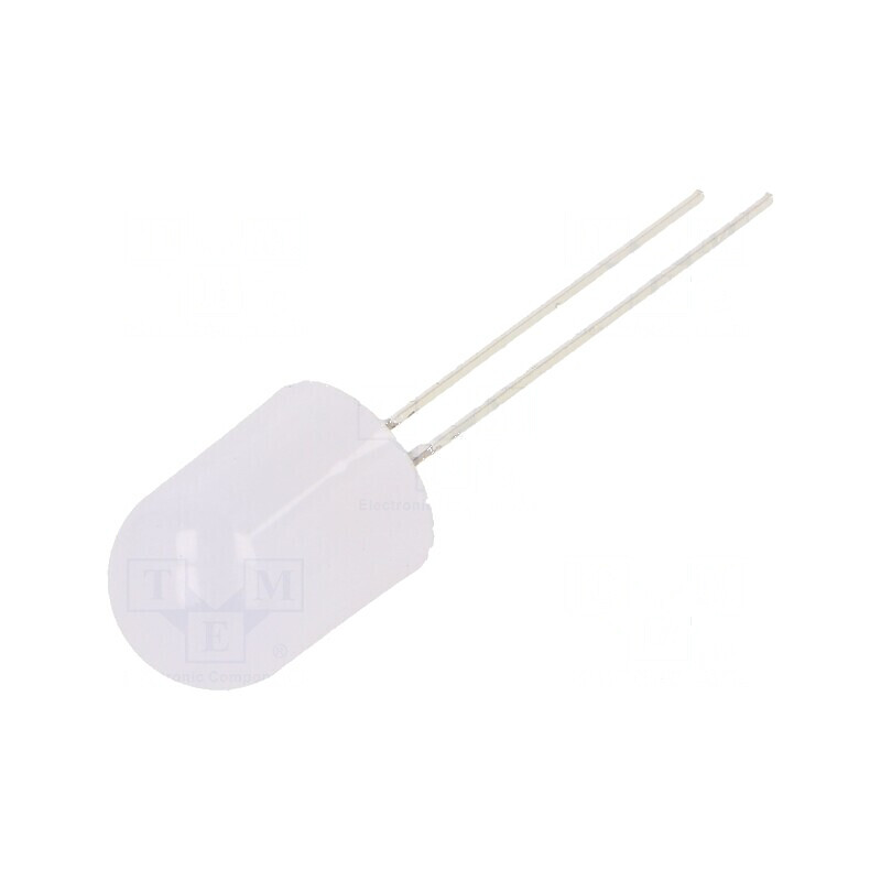 LED 10mm alb rece 750-1120mcd 30° plat 108mW | Electronic-mag.ro | Componente Electronice