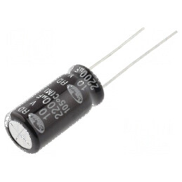 Condensator electrolitic THT 2200uF 10V 10x20mm ±20% | Electronic-mag.ro | Componente Electronice