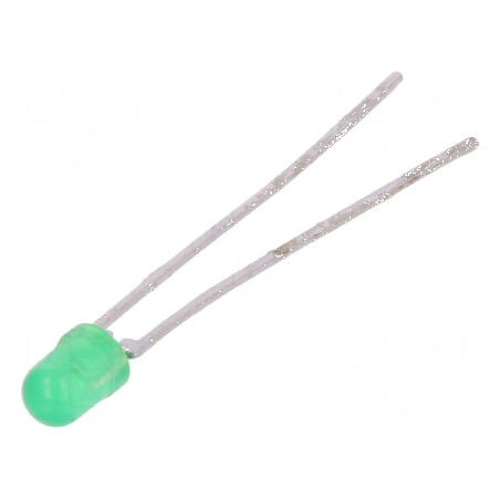 LED 3mm verde 16÷32mcd 30° convex Nr. term: 2 | Electronic-mag.ro | Componente Electronice