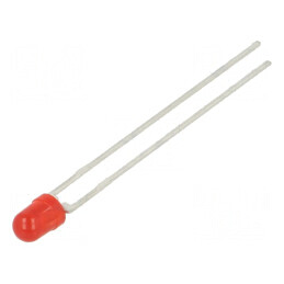 LED 3mm roșie 2,5÷14mcd 60° convex | Electronic-mag.ro | Componente Electronice