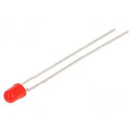 LED 3mm roșie 4÷15mcd 30° convex | Electronic-mag.ro | Componente Electronice