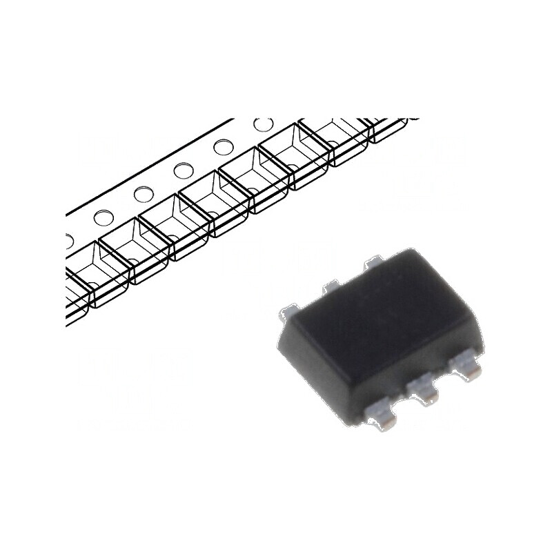 Diodă TVS rețea 6V bidirecțională SOT666 ESD | Electronic-mag.ro | Componente Electronice