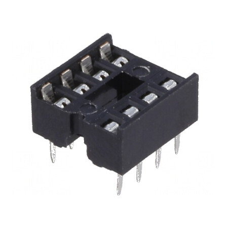Soclu DIP8 pentru circuite integrate 7,62mm THT Raster 2,54mm | Electronic-mag.ro | Componente Electronice