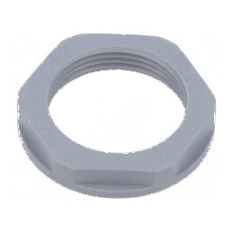 Piuliță PG21 poliamidă 36mm gri pentru filet PG Entrelec | Electronic-mag.ro | Componente Electronice
