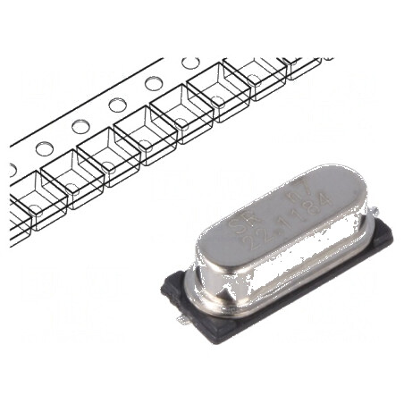 Rezonator cu cuarț 22,1184MHz ±30ppm 20pF SMD HC49SMD | Electronic-mag.ro | Componente Electronice