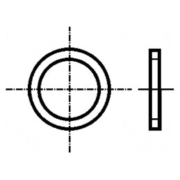 Şaibă rotundă M12 D16mm h2mm oţel zincat BN 739 | Electronic-mag.ro | Componente Electronice