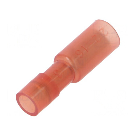 Terminal rotund mamă 4mm 0,25-1,5mm² crimpat pe cablu | Electronic-mag.ro | Componente Electronice