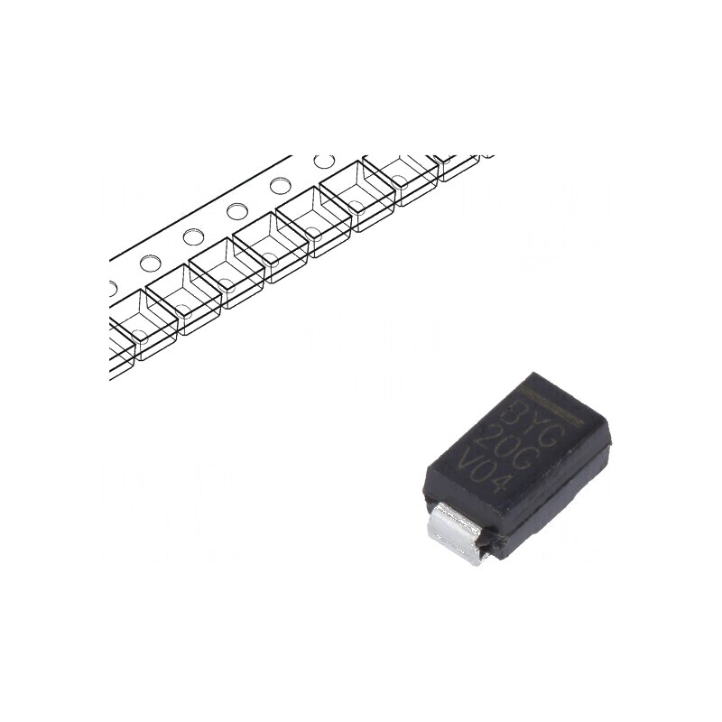 Diodă redresoare SMD 400V 1,5A 75ns DO214AC SMA Ufmax 1,4V | Electronic-mag.ro | Componente Electronice