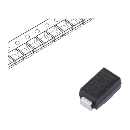 Diodă redresoare SMD 400V 1,5A 75ns DO214AC SMA Ufmax 1,4V | Electronic-mag.ro | Componente Electronice