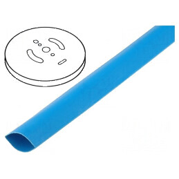Manșon termocontractabil 2:1 1,6mm albastru fără adeziv - rolă | Electronic-mag.ro | Componente Electronice