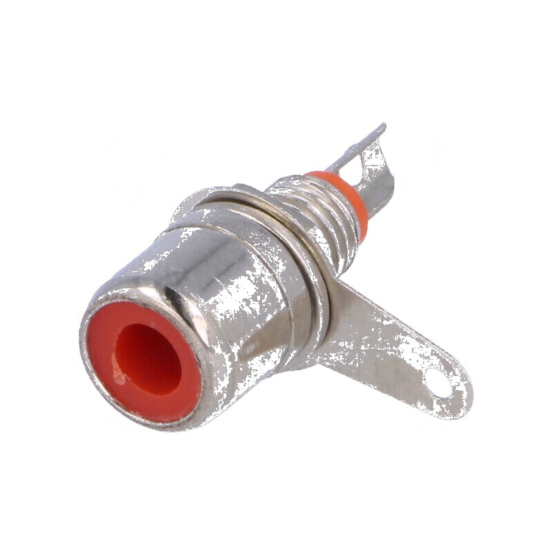 Conector RCA soclu mamă nichelat pentru montare pe panou 6mm | Electronic-mag.ro | Componente Electronice