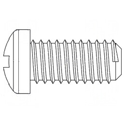 Şurub M6x6 cu cap rotund Phillips din poliamidă ISO 7045 | Electronic-mag.ro | Componente Electronice