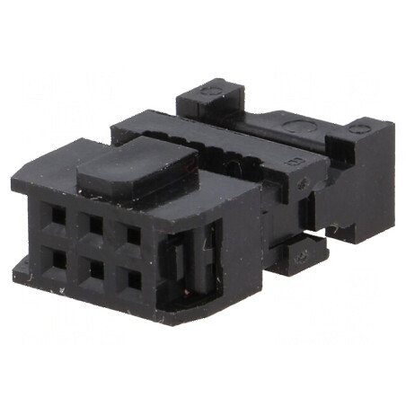 Conector IDC mufă mamă 6 pini cu presare cablu | Electronic-mag.ro | Componente Electronice