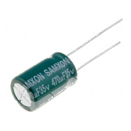 Condensator electrolitic low ESR THT 470uF 35V Ø10x16mm | Electronic-mag.ro | Componente Electronice