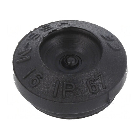 Manșon Øorif. montare 16mm elastomer termoplastic TPE negru | Electronic-mag.ro | Componente Electronice