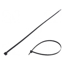 Colier de strângere poliamidă 450mm 7,6mm 667N negru | Electronic-mag.ro | Componente Electronice