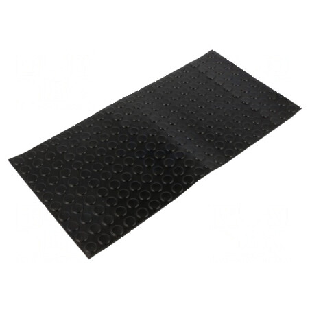 Picioruş autoadeziv negru Ø 12,7mm H 1,5mm poliuretan | Electronic-mag.ro | Componente Electronice