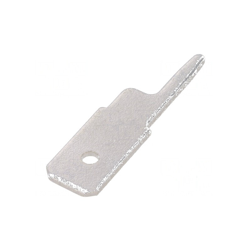 Terminal plat 6,3mm tată THT oțel cositorit drept 0,8mm | Electronic-mag.ro | Componente Electronice