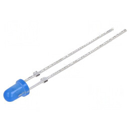LED 3mm Albastru 500-750mcd 40° Convex 102mW | Electronic-mag.ro | Componente Electronice