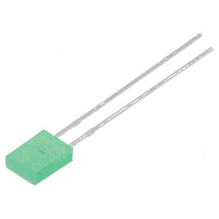 LED dreptunghiular 2x5x7mm verde 10mcd 110° 20mA | Electronic-mag.ro | Componente Electronice