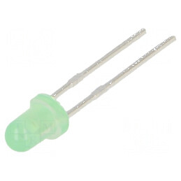 LED 3mm Verde 15mcd 80° Convex | Electronic-mag.ro | Componente Electronice