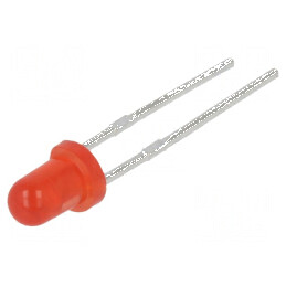 LED 3mm roșie 30mcd 60° convex | Electronic-mag.ro | Componente Electronice