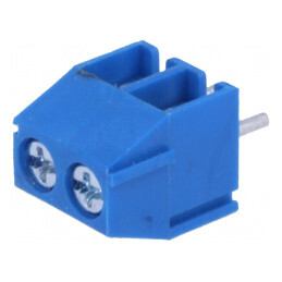 Regletă de conexiuni PCB 90° 3,5mm 2 piste 10A | Electronic-mag.ro | Componente Electronice