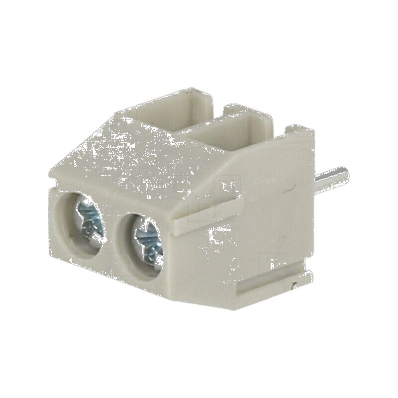 Regletă de conexiuni pentru PCB 90° 3,5mm 2 piste 10A | Electronic-mag.ro | Componente Electronice