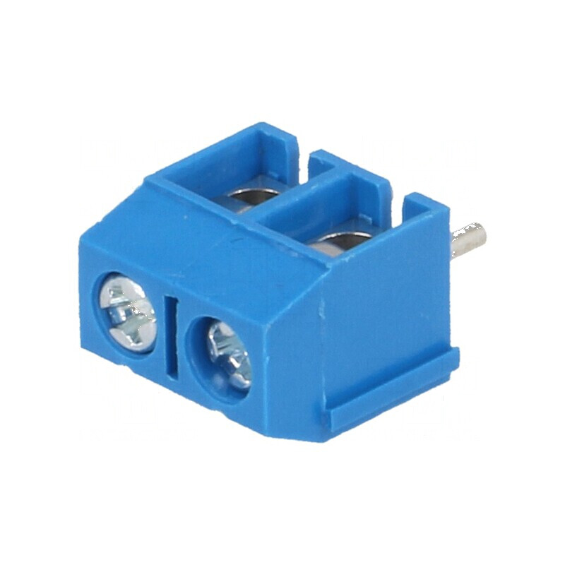 Regletă de conexiuni PCB unghi 90° 5,08mm 2 piste 16A | Electronic-mag.ro | Componente Electronice