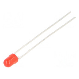LED 3mm roșie 6,3÷15mcd 60° convex | Electronic-mag.ro | Componente Electronice