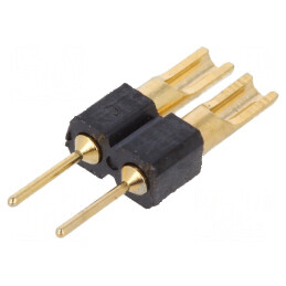 Conector adaptor PIN 2 drept 2,54mm lipire THT  | Electronic-mag.ro | Componente Electronice