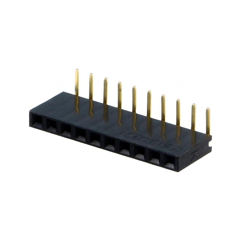 Conector şiruri pini soclu mamă 10 pini unghi 90° 2,54mm | Electronic-mag.ro | Componente Electronice