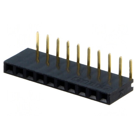 Conector şiruri pini soclu mamă 10 pini unghi 90° 2,54mm | Electronic-mag.ro | Componente Electronice