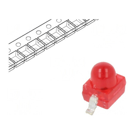 LED SMD roșie 2,1x2x2,7mm 35° 20mA 631nm 60mW | Electronic-mag.ro | Componente Electronice