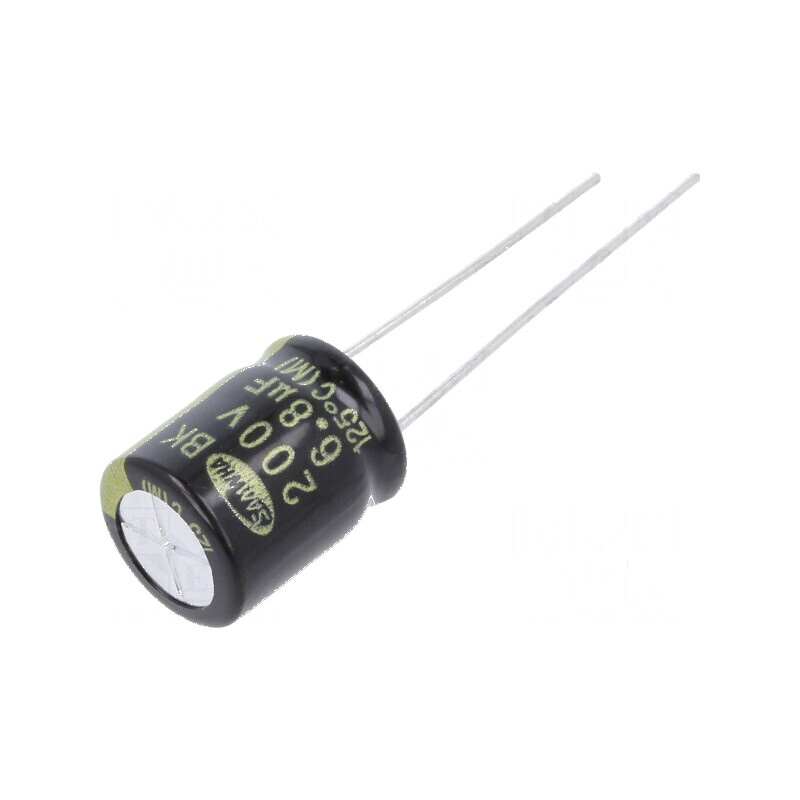 Condensator electrolitic THT 6,8uF 200VDC Ø10x12,5mm ±20% | Electronic-mag.ro | Componente Electronice