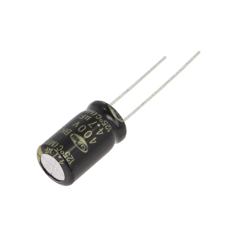 Condensator electrolitic THT 4,7uF 400VDC Ø10x16mm ±20% | Electronic-mag.ro | Componente Electronice Condensator electrolitic THT 4,7uF 400VDC Ø10x16mm ±20% | Electronic-mag.ro | Componente Electronice