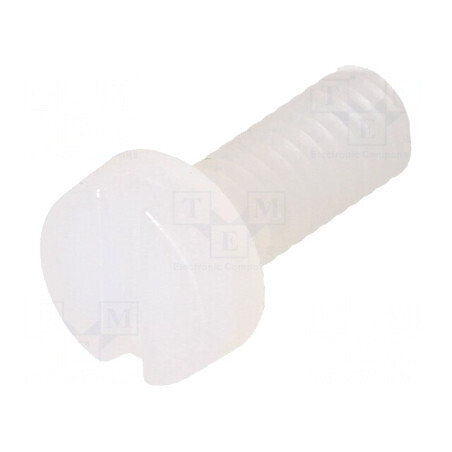 Şurub M4x10 mm cu cap rotund crestat din poliamidă | Electronic-mag.ro | Componente Electronice
