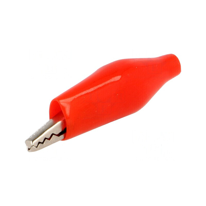 Bornă crocodil 60VDC roșie, capacitate prindere max. 6mm | Electronic-mag.ro | Componente Electronice Bornă crocodil 60VDC roșie, capacitate prindere max. 6mm | Electronic-mag.ro | Componente Electronice