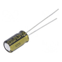 Condensator electrolitic low ESR THT 330uF 6.3VDC ±20% 2000h | Electronic-mag.ro | Componente Electronice