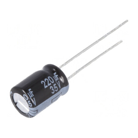 Condensator electrolitic low ESR THT 220uF 35V 8x11,5mm | Electronic-mag.ro | Componente Electronice