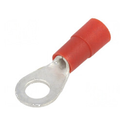 Vârf inelar M4 4,3mm crimpat pe cablu izolat 0,5-1mm2 | Electronic-mag.ro | Componente Electronice