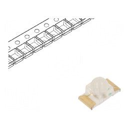 LED SMD 1206 roșie 700-1500mcd 3,2x1,6x1,8mm 20mA 75mW | Electronic-mag.ro | Componente Electronice