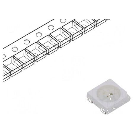 LED SMD 5050 Programabil RGB 5x5x1,6mm 3,7÷5,5V | Electronic-mag.ro | Componente Electronice