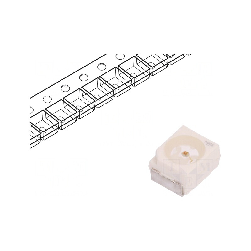 LED SMD 3528 Portocalie 2,4-4,8lm 710-1800mcd 120° | Electronic-mag.ro | Componente Electronice