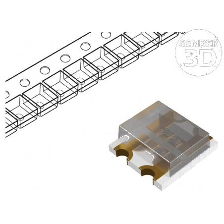 LED SMD 0606 RGB 1,6x1,5mm 120° 20mA Lumină Roșie 180mcd | Electronic-mag.ro | Componente Electronice