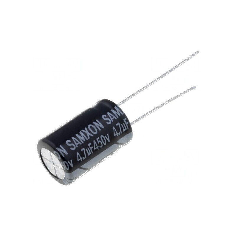 Condensator electrolitic THT 4,7uF 450VDC Ø10x16mm ±20% | Electronic-mag.ro | Componente Electronice
