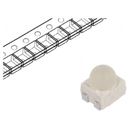 LED SMD 3528 PLCC4 Roșie 3,2-6,4lm 30° 50mA 3,4x3x3,8mm | Electronic-mag.ro | Componente Electronice